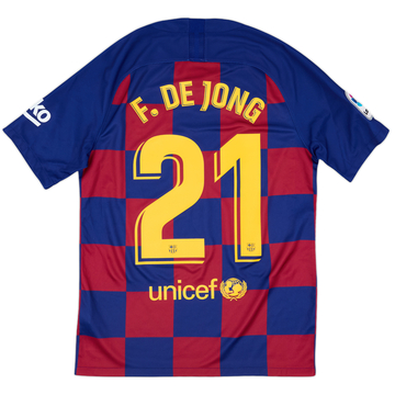 2019-20 Barcelona Home Shirt F.De Jong #21 - 9/10 - (M)