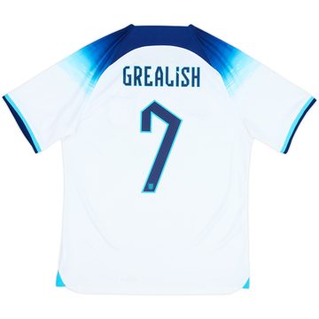 2022-23 England Home Shirt Grealish #7 - 9/10 - (M)