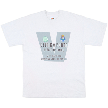 2002-03 Celtic 'UEFA Cup Final' Graphic Fan Tee - 6/10 - (L)