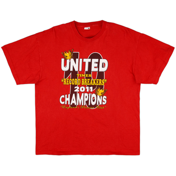 2010-11 Manchester United Cotton Tee - 8/10 - (XL)