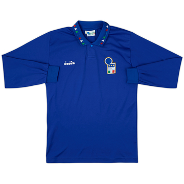 1992-93 Italy Home L/S Shirt - 9/10 - (L.Boys)