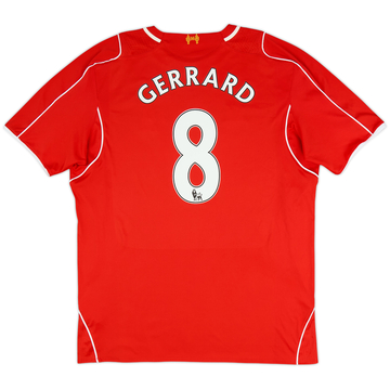 2014-15 Liverpool Home Shirt Gerrard #8 - 7/10 - (XXL)