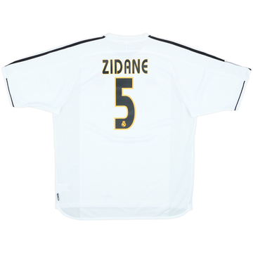2003-04 Real Madrid Home Shirt Zidane #5 - 9/10 - (XL)