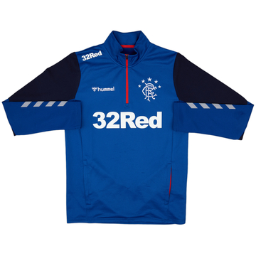 2018-19 Rangers Hummel 1/4 Zip Drill Top - 7/10 - (M)