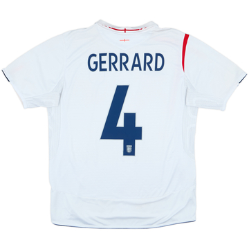 2005-07 England Home Shirt Gerrard #4 - 6/10 - (L)