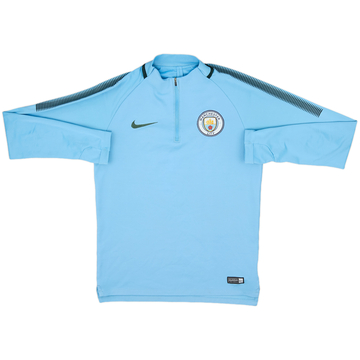 2017-18 Manchester City Nike 1/4 Zip Drill Top - 7/10 - (S)