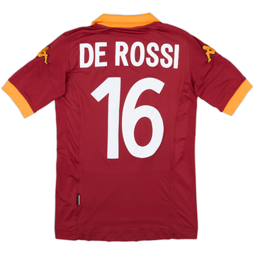 2012-13 Roma Home Shirt De Rossi #16 - 8/10 - (XS)