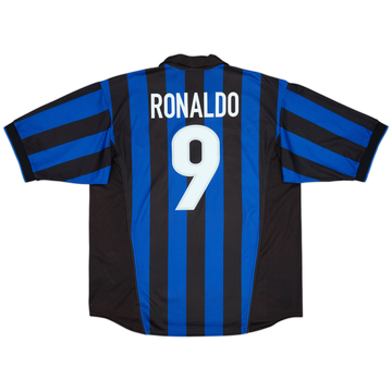 1998-99 Inter Milan Home Shirt Ronaldo #9 - 6/10 - (XL)