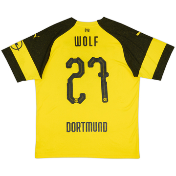 2018-19 Borussia Dortmund Home Shirt Wolf #27 - 6/10 - (XL)
