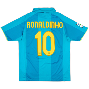 2007-09 Barcelona Away Shirt Ronaldinho #10 - 8/10 - (L)