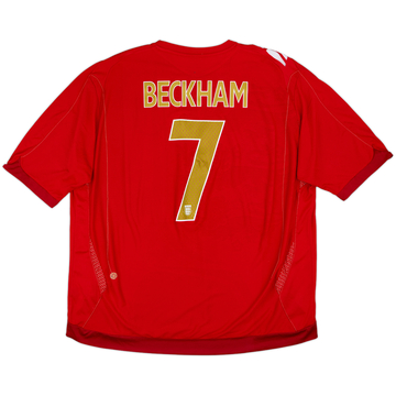 2006-08 England Away Shirt Beckham #7 - 6/10 - (3XL)