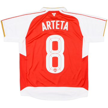2015-16 Arsenal Home Shirt Arteta #8 - 10/10 - (L.Boys)
