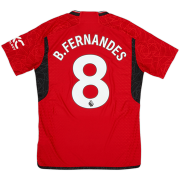 2023-24 Manchester United Authentic Home L/S Shirt B.Fernandes #8 - 8/10 - (M)
