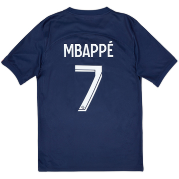 2022-23 Paris Saint-Germain Home Shirt Mbappe #7 - 6/10 - (S)