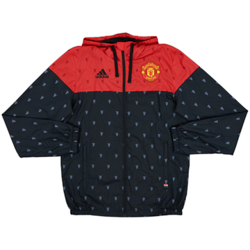 2015-16 Manchester United adidas Hooded Track Jacket - 10/10 - (S)