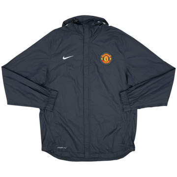 2010-11 Manchester United Nike Hooded Rain Jacket - 8/10 - (L)