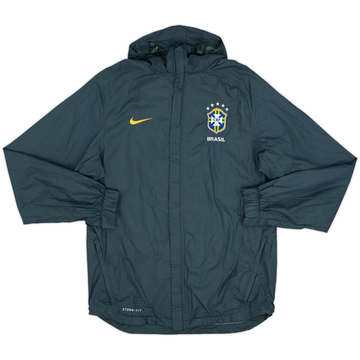 2011-12 Brazil Nike Hooded Rain Jacket - 9/10 - (S)