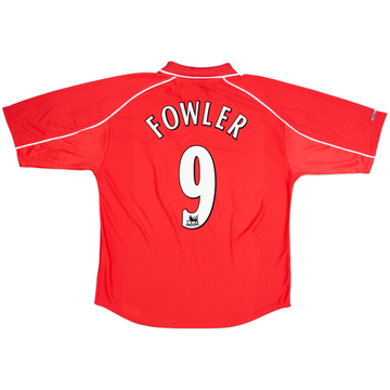 2000-02 Liverpool 'Worthington Cup Final' Home Shirt Fowler #9 - 8/10 - (XL)