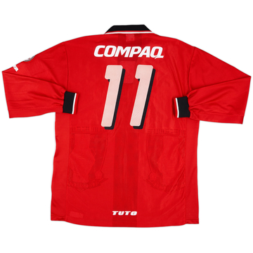 2001-02 Urawa Red Diamonds Home L/S Shirt #11 (Tuto) - 8/10 - (XL)