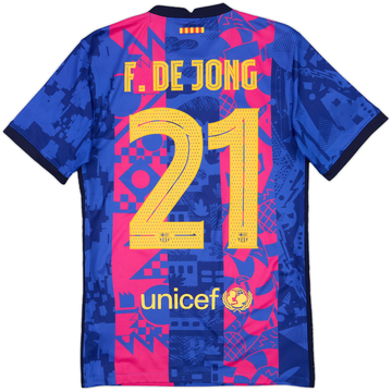 2021-22 Barcelona Third Shirt F.De Jong #21 - 8/10 - (XS)