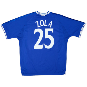 1999-01 Chelsea Home Shirt Zola #25 - 9/10 - (XL)