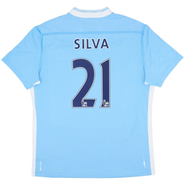 2011-12 Manchester City Home Shirt Silva #21 - 7/10 - (L)