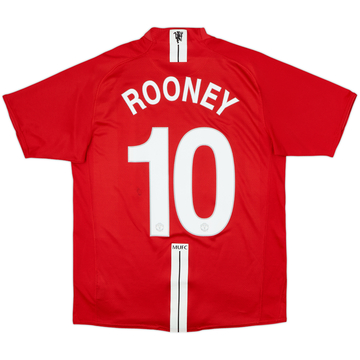 2007-09 Manchester United Home Shirt Rooney #10 - 7/10 - (M)