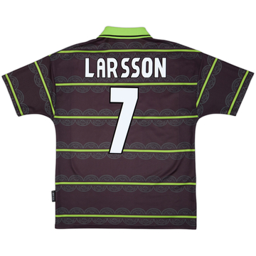 1998-99 Celtic Away Shirt Larsson #7 - 9/10 - (M)