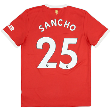 2021-22 Manchester United Home Shirt Sancho #25 - 7/10 - (M)