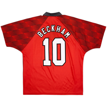 1996-98 Manchester United Home Shirt Beckham #10 - 5/10 - (L)