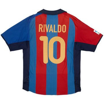 2001-02 Barcelona Home Shirt Rivaldo #10 - 6/10 - (S)