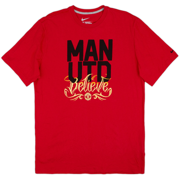 2011-12 Manchester United Nike Cotton Tee - 8/10 - (XL)