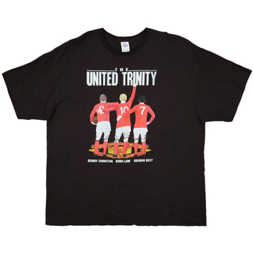 2010s Manchester United 'The United Trinity' Graphic Tee - 8/10 - (3XL)