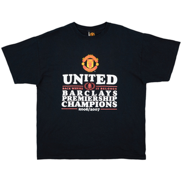2006-07 Manchester United 'Barclays Premiership Champions' Graphic Tee - 7/10 - (XL)