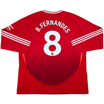 2024-25 Manchester United Home L/S Shirt B.Fernandes #8 - 8/10 - (3XL)