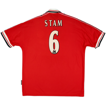 1998-00 Manchester United Home Shirt Stam #6 - 9/10 - (XL)