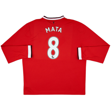 2014-15 Manchester United Home L/S Shirt Mata #8 - 8/10 - (XXL)