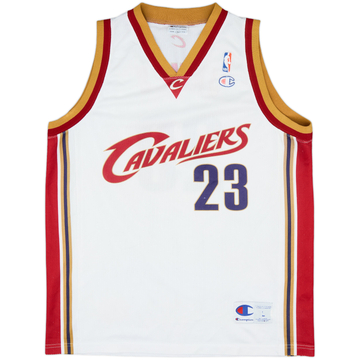 2003-10 Cleveland Cavaliers James #23 Champion Home Jersey - 6/10 - (L)