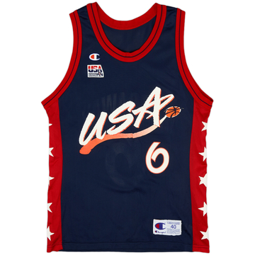 1996-99 USA Hardaway #6 Champion Away Jersey - 7/10 - (M)