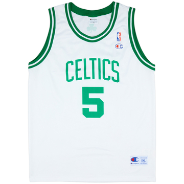 2007-10 Boston Celtics Garnett #5 Champion Home Jersey - 8/10 - (XXL)