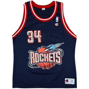 1995-01 Houston Rockets Olajuwon #34 Champion Away Jersey - 7/10 - (L)