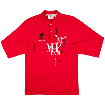 1993-94 AC Milan Lotto Polo L/S Shirt - 10/10 - (XL)