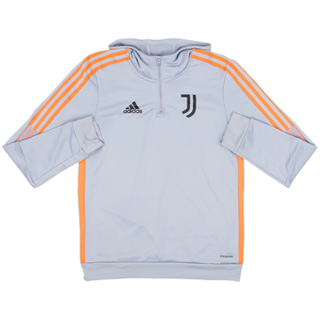 2022-23 Juventus adidas Hooded 1/4 Zip Drill Top - 8/10 - (XL.Boys)