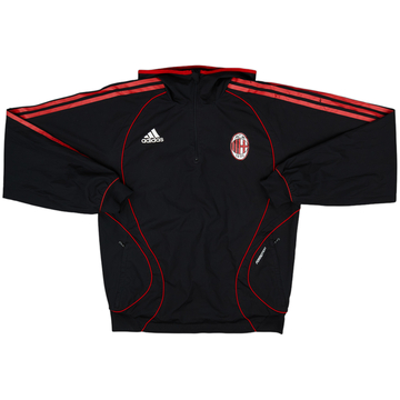 2006-07 AC Milan adidas 1/4 Zip Hooded Rain Jacket - 7/10 - (L)