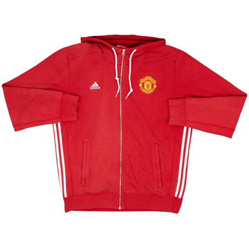 2016-17 Manchester United adidas Hooded Sweat Top - 8/10 - (L)