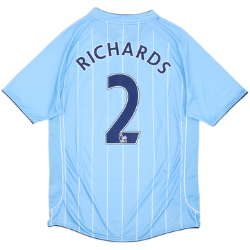 2007-08 Manchester City Home Shirt Richards #2 - 9/10 - (M)