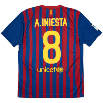 2011-12 Barcelona Home Shirt A.Iniesta #8 - 8/10 - (M)