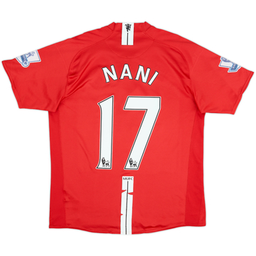 2007-09 Manchester United Home Shirt Nani #17 - 5/10 - (L)