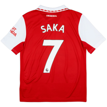 2022-23 Arsenal Home Shirt Saka #7 - 7/10 - (L.Boys)