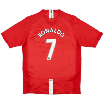 2007-09 Manchester United Home Shirt Ronaldo #7 - 8/10 - (XL.Boys)